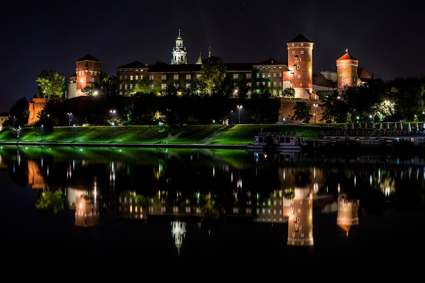 Wawel bei Nacht, Krakau
